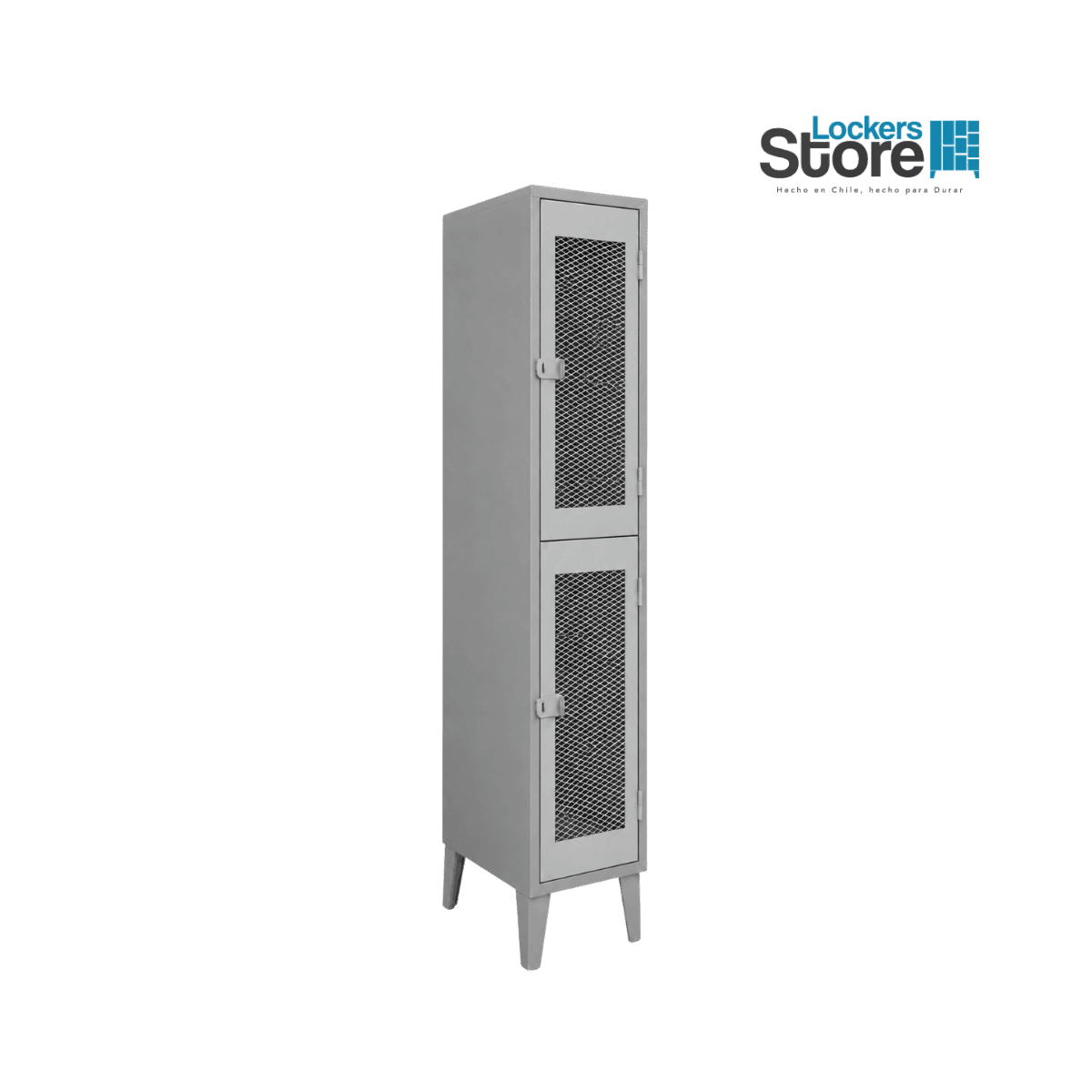 Locker Metálico 2 Puertas - 1 Cuerpo Doble malla