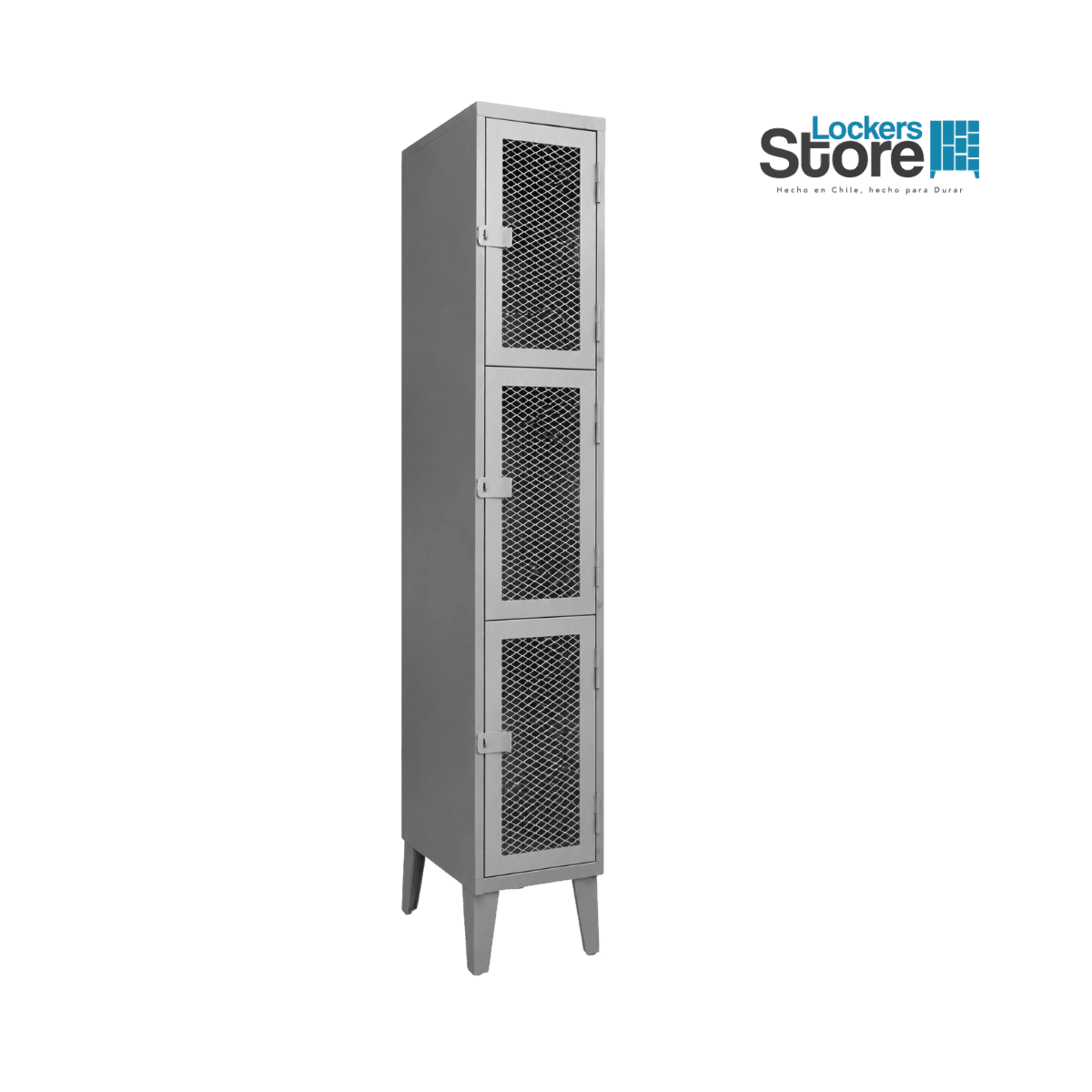 Locker Metálico 3 Puertas - 1 Cuerpo Triple Puerta malla