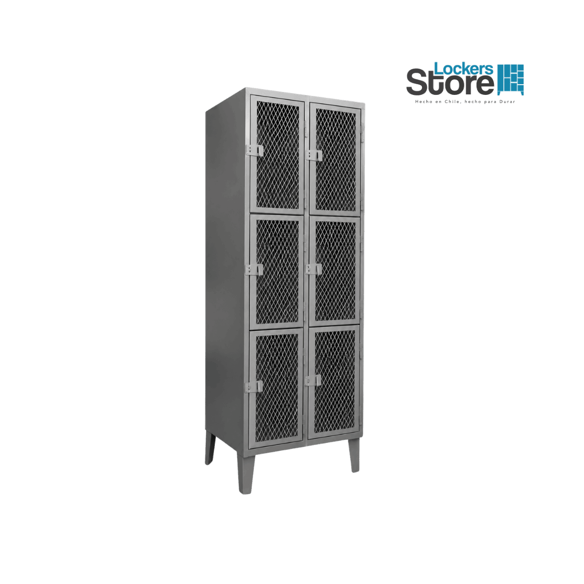 Locker Metálico 06 Puertas - 2 Cuerpos Triples Malla