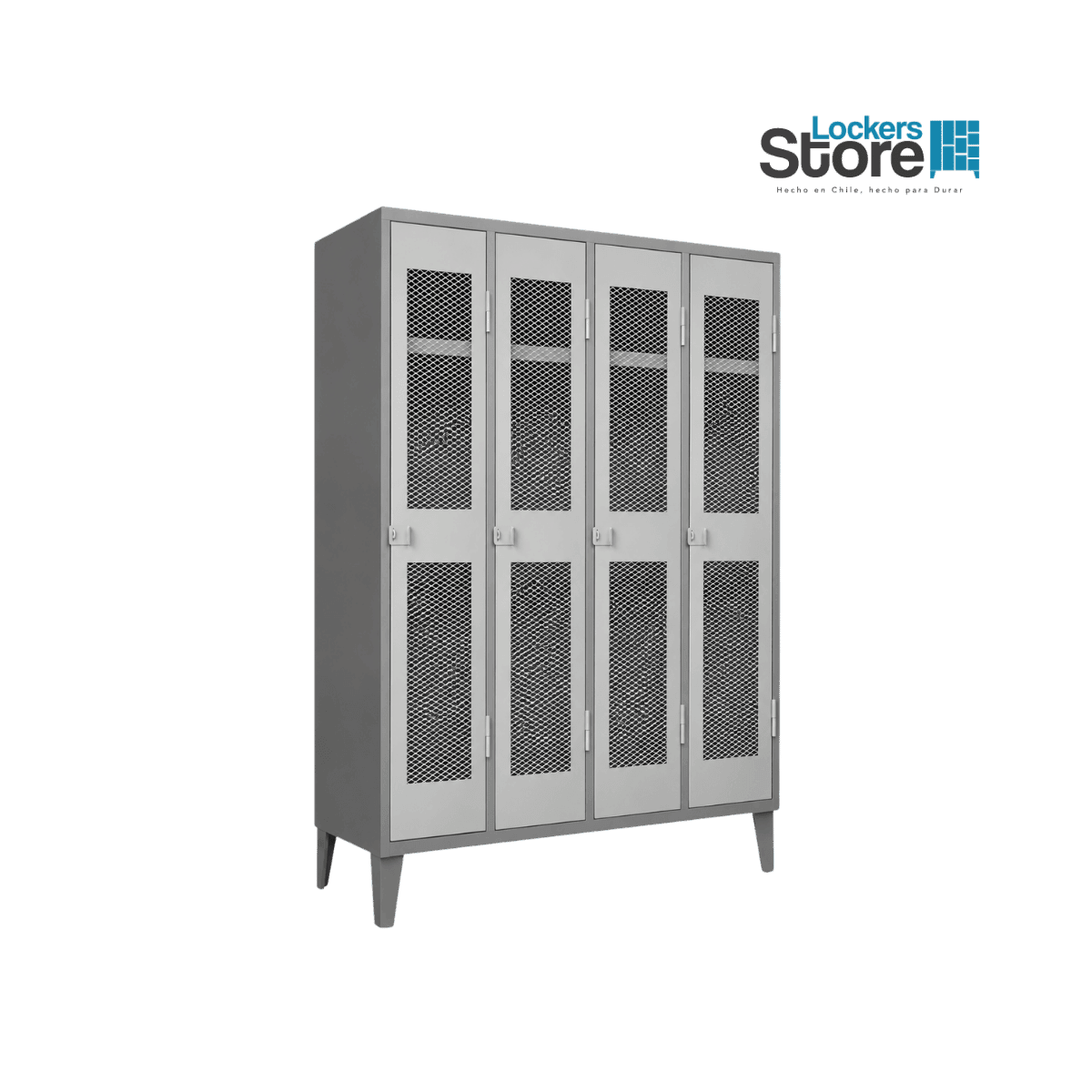Locker Metálico 04 Puertas - 4 Cuerpos Simples malla