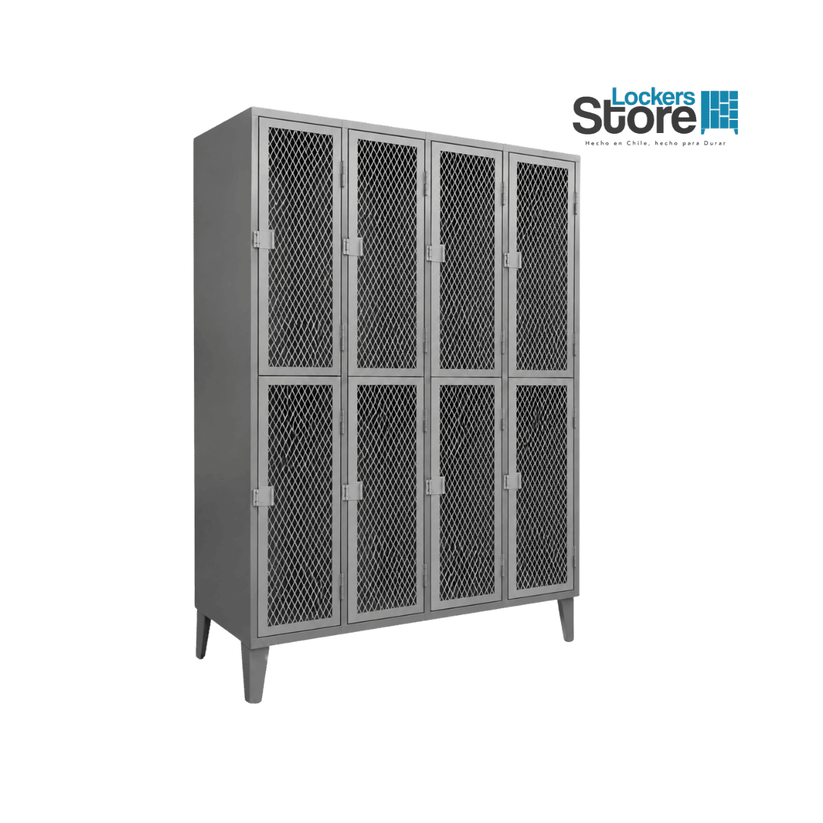 Locker Metálico 08 Puertas – 4 Cuerpos Dobles Malla