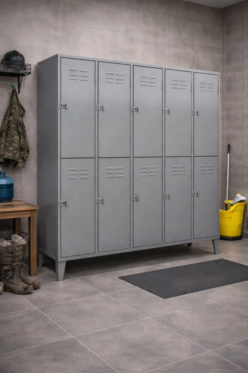 Locker Metálico 10 Puertas – 5 Cuerpos Dobles (vista alterna)